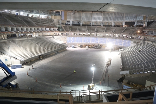 The new Las Vegas MGM-AEG Arena is shown on Thursday, Dec. 3, 2015. Bizuayehu Tesfaye/Las Vegas Review-Journal Follow @bizutesfaye