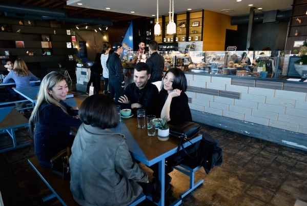 Diners visit over hot beverages at PublicUs on Monday, Dec. 28, 2015, in Las Vegas. The downtown eatery features a wide variety of hot and chilled drinks. David Becker/Las Vegas Review-Journal