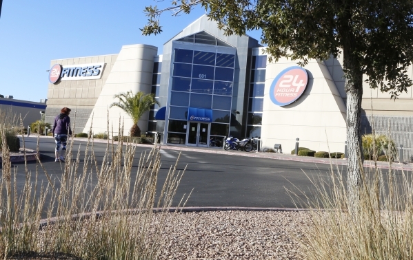 The 24 Hour Fitness is shown where a man was found dead in the driver‘s seat of a car parked in the lot early Tuesday morning, Dec. 29, 2015, at 601 S. Rainbow Blvd., near Alta Drive. Bizuay ...