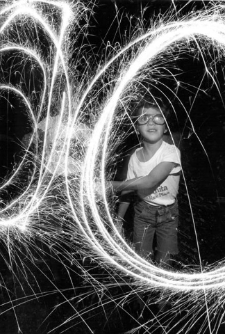 Luciano Miagro, 5, twirls a sparkler in his backyard in Las Vegas on New Year‘s Eve in 1983. (Las Vegas Review-Journal file)