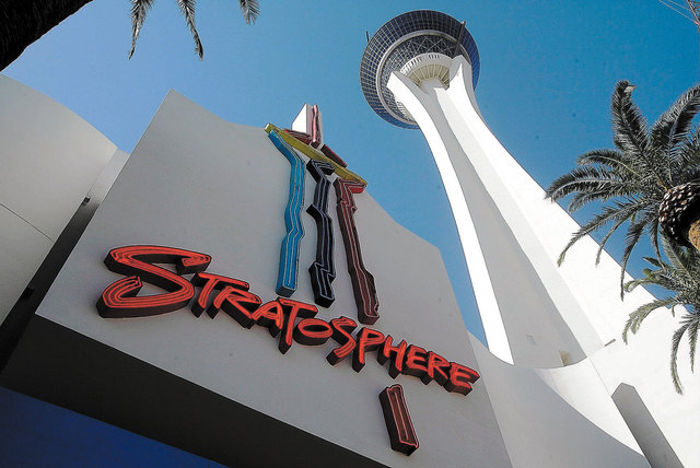 Three amusements on the stratosphere tower pod.