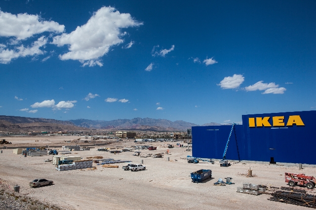 Letters for IKEA, a Sweden-based furniture seller, are shown as the property undergoes construction in Las Vegas on Friday, Sept. 4, 2015. Chase Stevens/Las Vegas Review-Journal Follow @csstevensphoto
