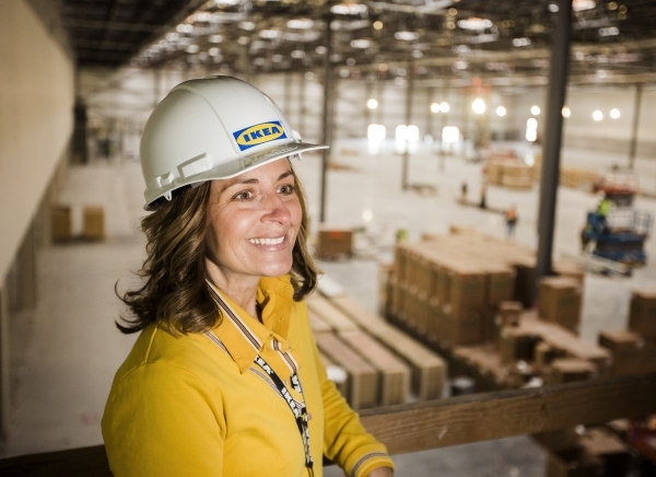 Ikea Las Vegas store manager Amy Jensen stands on the second floor overlooking the warehouse area of the store, at 215 Beltway at Durango Drive, on Thursday, Dec. 17,2015. The 351,000 square foot  ...
