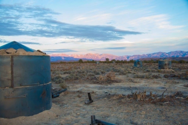 A kiln used to make make charcoal from pinion-juniper trees is shown at sunset near Ely on Dec. 9, 2015. Courtesy, Nevada Division of Forestry