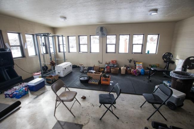 Supplies and equipment are shown at the Malheur National Wildlife Refuge headquarters, which is occupied by anti-government protestors, near Burns, Ore. on Monday, Jan. 4, 2016. The protestors, ma ...