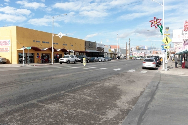 South Main Street is shown looking north from West California Avenue in Las Vegas on Wednesday, Jan. 6,  2016. (Donavon Lockett/Las Vegas Review-Journal)