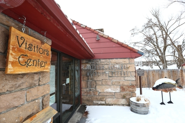 The visitor‘s center is shown at the Malheur National Wildlife Refuge headquarters, which is occupied by anti-government protestors, near Burns, Ore. on Tuesday, Jan. 5, 2016. The protestors ...