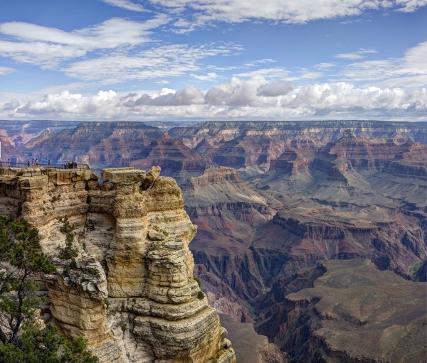 Mather Point, a short walk from the Visitor Center, parking lots and the shuttle bus transit station, is one of the most popular and busiest viewpoints on the South Rim of Grand Canyon. For visito ...