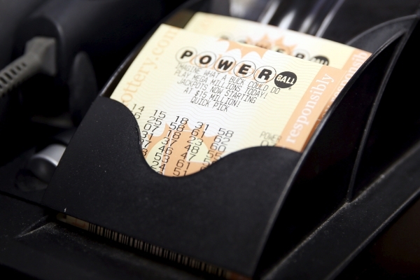 Powerball lottery tickets are seen at Bluebird Liquor in Hawthorne, Calif. (Lucy Nicholson/Reuters)