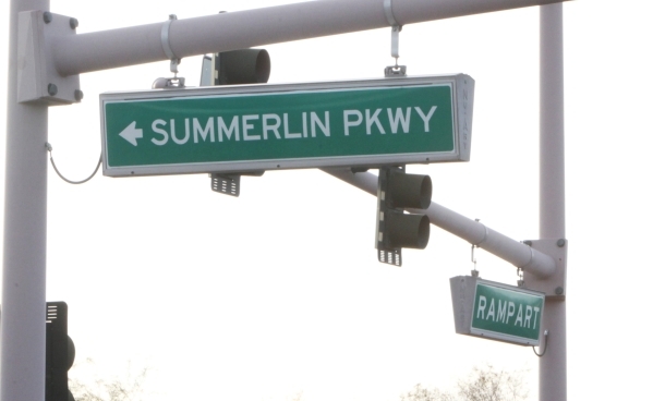 A woman was killed Wednesday, Jan. 13, 2016 on Summerlin Parkway near Rampart Boulevard, after her vehicle went off the road and overturned. The driver who was not wearing a seatbelt, was ejected ...