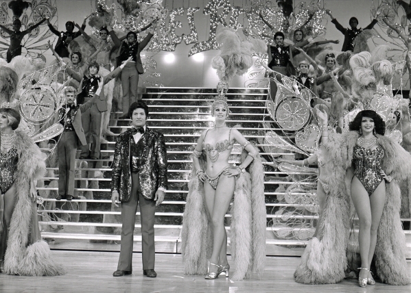 Showgirls perform at the Folies Bergere Show at the Tropicana, Aug. 31, 1977,  CREDIT: Las Vegas News Bureau