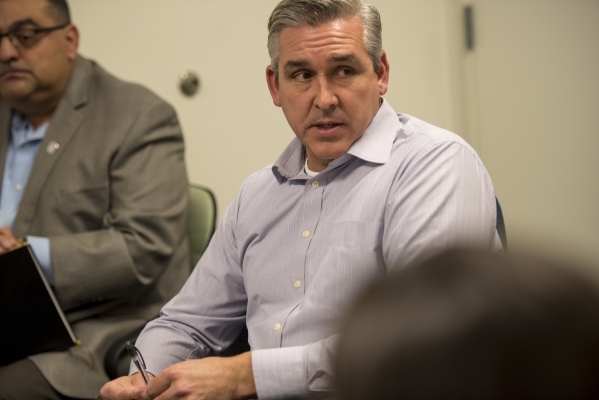Chris Magee, a chairmember of the Conservation District of Southern Nevada, speaks during a board meeting at the USDA Service Center in Las Vegas on Thursday, Jan. 28, 2016. Joshua Dahl/Las Vegas  ...
