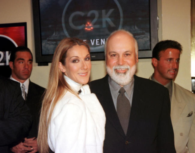 Celine Dion and Rene Angelil at the Venetian in Las Vegas on Dec. 11, 1999. (Darrin Bush/Las Vegas News Bureau)