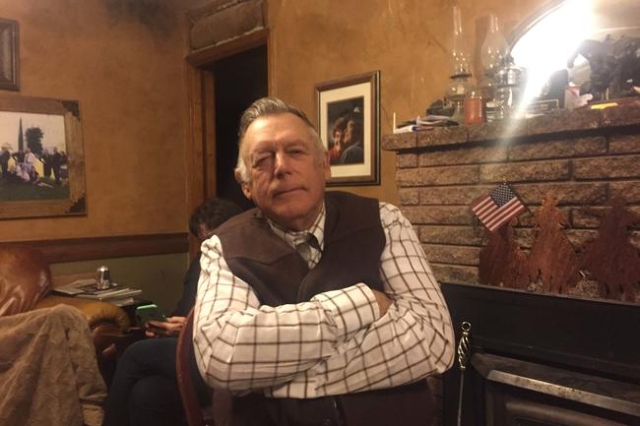 Cliven Bundy sits inside his ranch house 10 miles south of Bunkerville during an interview Tuesday night, Jan. 26, 2016, about the arrest of his sons and "cold blooded murder" of LaVoy F ...