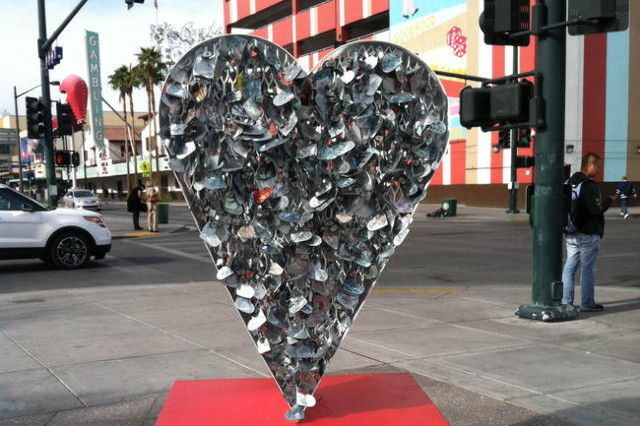 The Love Locket as seen at the Container Park in downtown Las Vegas on January 9, 2014. (Ashley Casper/Las Vegas Review-Journal)