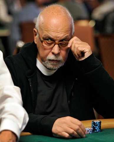 Rene Angelil, husband to singer Celine Dion, looks on during day 2A/2B of the World Series of Poker Main Event at the Rio hotel-casino on Tuesday, July 8, 2014. (David Becker/Las Vegas Review-Journal)
