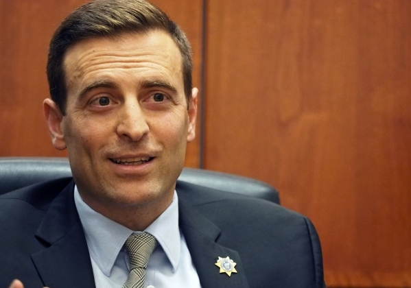 Nevada Attorney General Adam Laxalt speaks with the Las Vegas Review-Journal editorial board at the Review-Journal offices in Las Vegas Friday, Oct. 23, 2015. Jerry Henkel/Las Vegas Review-Journal