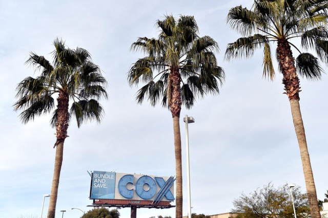 A billboard advertising cable provider Cox Communications is seen Friday, Jan. 22, 2016, in Las Vegas. David Becker/Las Vegas Review-Journal