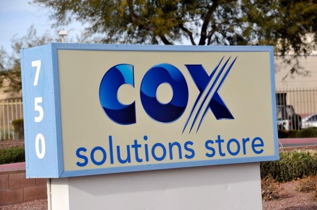 A Cox Communications marquee sign is seen Friday, Jan. 22, 2016, in Las Vegas. David Becker/Las Vegas Review-Journal