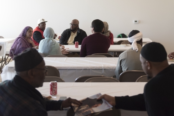 People gather for lunch at Masjid Ibrahim during a neighborhood get together for the mosque‘s opening weekend in Las Vegas Saturday, Jan. 30, 2016. Jason Ogulnik/Las Vegas Review-Journal