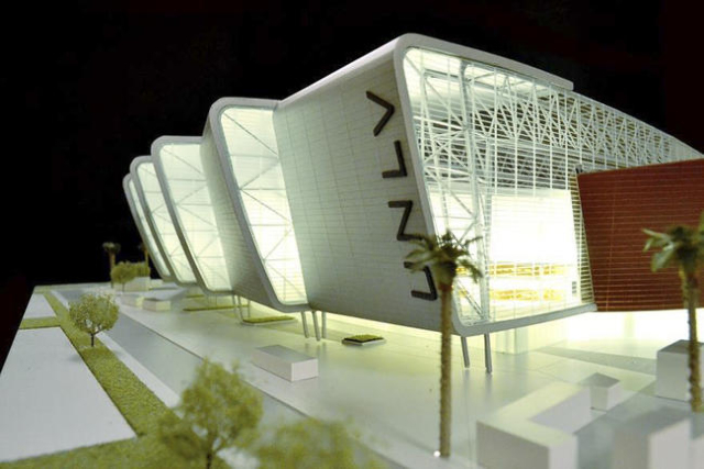 The proposed UNLV stadium for a 42-acre lot near the university will have more than 60,000 seats and will host UNLV football games, boxing and UFC bouts and Vegas-branded music festivals. (Renderi ...