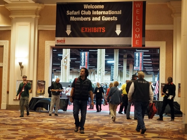 Attendees enter the Safari Club International convention at the Mandalay Bay Resort and Casino in Las Vegas, Wednesday, Feb. 3, 2016. Jerry Henkel/Las Vegas Review-Journal