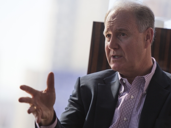 Gary Kelly, president and CEO of Southwest Airlines, talks about the state of the airline and its place in the industry during an interview in the Mandarin bar at the Mandarin Oriental in Las Vega ...