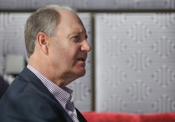 Gary Kelly, president and CEO of Southwest Airlines, talks about the state of the airline and its place in the industry during an interview in the Mandarin bar at the Mandarin Oriental in Las Vega ...