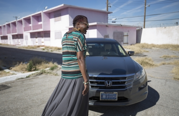 Katherine Duncan, founding president of Ward 5 Chamber of Commerce, talks about plans to renovate the site of the Moulin Rouge, the first desegregated casino in Las Vegas on Friday, Feb. 12, 2016. ...