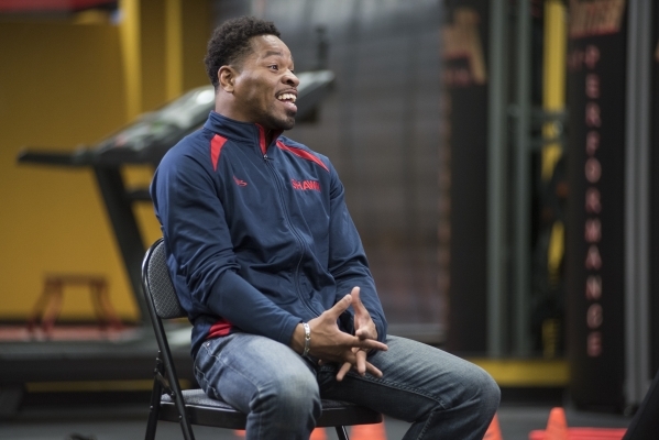 Professional boxer and former IBF welterweight champion "Showtime" Shawn Porter is seen at his gym, the Porter Hy-Performance center, in Las Vegas on Thursday, Feb. 18, 2016. Martin S. F ...