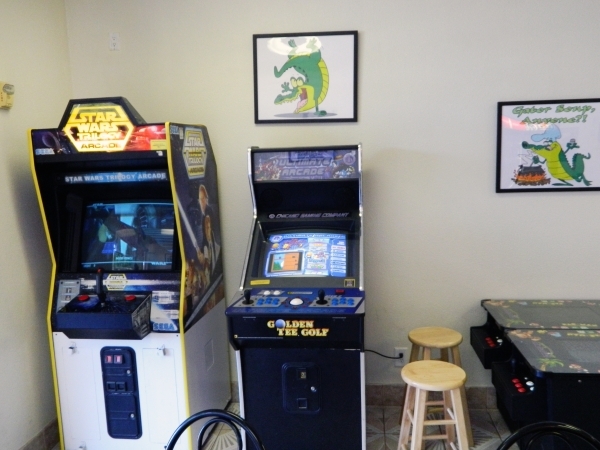 Free vintage arcade games are shown at Gators Pizza, 1639 W. Warm Springs Road, where owner Alfredo Calderon wants to create a safe place for area youths to hang out. Cassandra Keenan/View