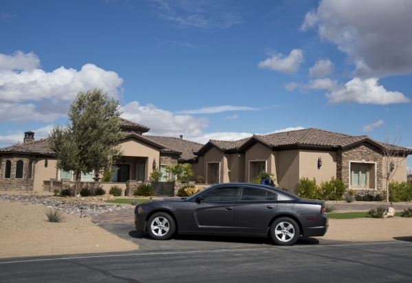 A law enforcement vehicle is seen during an FBI raid at the home of Fredrick (Rick) J. Zaffarese-Leavitt in the 600 block of Du Fort Avenue in Henderson on Thursday, Feb. 18, 2016. Leavitt has bee ...
