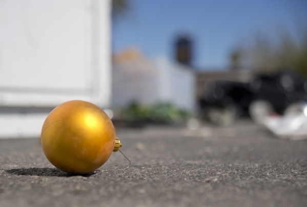 A discarded ornament lies on the pavement in the parking lot of a closed Wal-Mart on the corner of Nellis and Las Vegas boulevards on Thursday, Feb. 25, 2016. The neighborhood it served has seen a ...