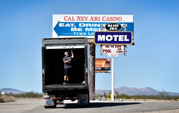 A beer vendor closes his truck after making a delivery at the Cal-Nev-Ari Market Thursday, Feb. 25, 2016, in Cal-Nev-Ari. David Becker/Las Vegas Review-Journal Follow @davidjaybecker