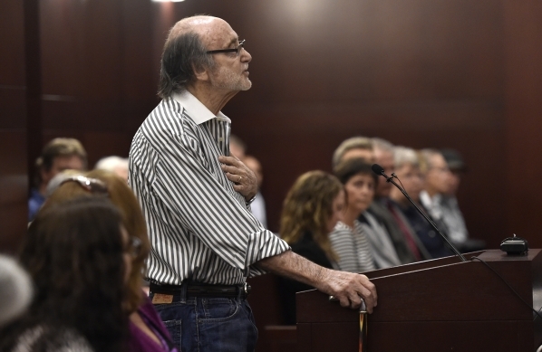 Rudy North speaks during the Nevada Supreme Court guardianship committee meeting at the Regional Justice Center Friday, Feb. 26, 2016. David Becker/Las Vegas Review-Journal Follow @davidjaybecker