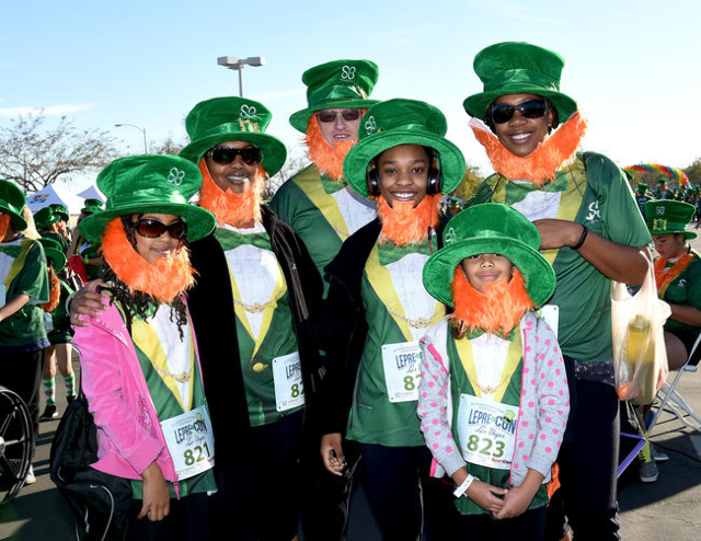 St. Baldrick‘s Foundation for Childhood Cancer Research 5k Run attempts to break the record for the largest gathering of leprechauns at Town Square in Las Vegas. Saturday, February 13, 2016. ...