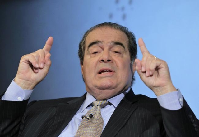 U.S. Supreme Court Justice Antonin Scalia speaks at a Reuters Newsmaker event in New York, Sept. 17, 2012.  Scalia, 79, was found dead on Saturday, Feb. 13, 2016, in Texas. (Brendan McDermid/Reute ...