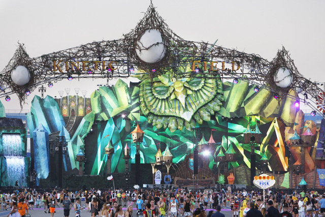The Kinetic Field stage is seen during the first night of the Electric Daisy Carnival Friday, June 19, 2015 at the Las Vegas Motor Speedway. (Sam Morris/Las Vegas Review-Journal) Follow Sam Morris ...