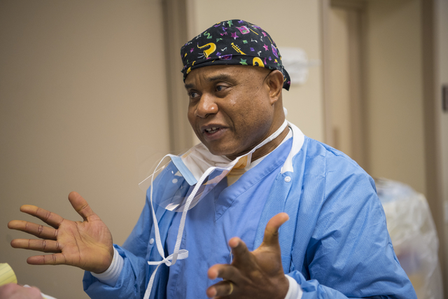Samson Otuwa, physician anesthesiologist, speaks during an interview at University Medical Center in Las Vegas on Friday, Feb. 12, 2016. Joshua Dahl/Las Vegas Review-Journal