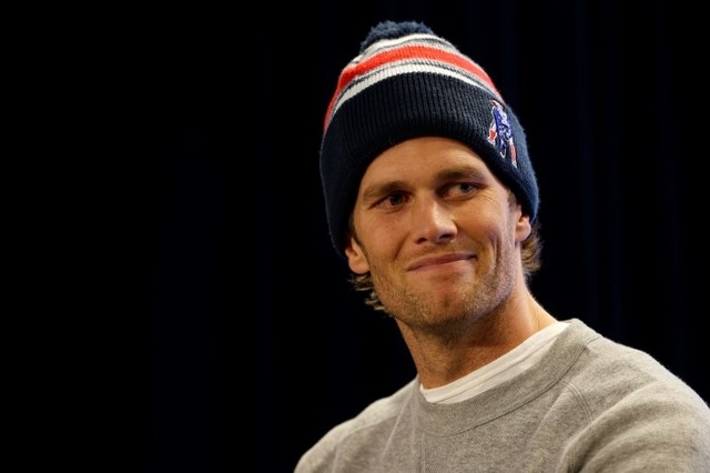 New England Patriots quarterback Tom Brady talks to the media at Gillette Stadium. (Greg M. Cooper/USA TODAY Sports)