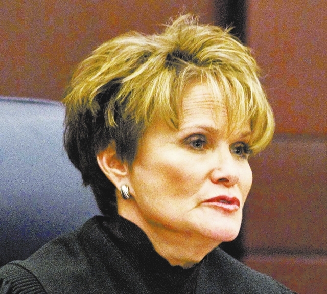 Nevada Supreme Court Chief Justice Nancy M. Saitta listens during arguments in Wayne Davenport v. GMAC at the Regional Justice Center, Monday, Dec. 5, 2011. (File, Jerry Henkel/Las Vegas Review-Jo ...