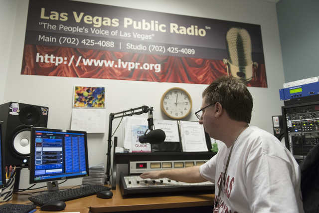 Gregory Laporta, president and CEO, broadcasts from Studio B at the Magic KIOF 97.9 FM office at 400 S. 4th St. Suite 500 in Las Vegas Friday, March 18, 2016. Jason Ogulnik/Las Vegas Review-Journal