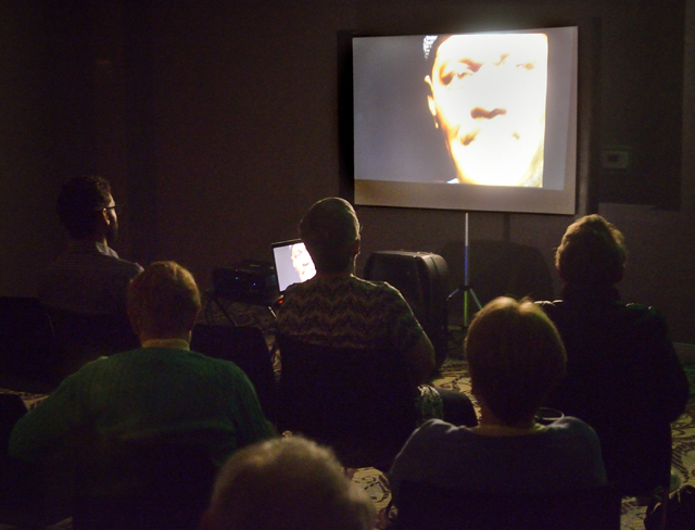An audience watches a screening of "The Exonerated," sponsored by the Nevada Coalition Against the Death Penalty, at the Gay and Lesbian Community Center, 401 S. Maryland Parkway, in Las Vegas on  ...