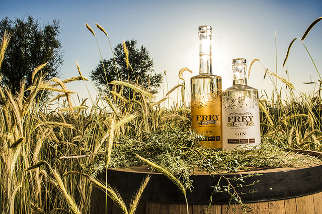 Vodka and gin are produced at Frey Ranch from grains grown on site. Courtesy of Jeff Dow Photography