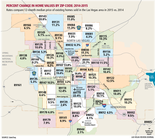 Every Las Vegas ZIP code sees home appreciation in ‘15 | Las Vegas Review-Journal