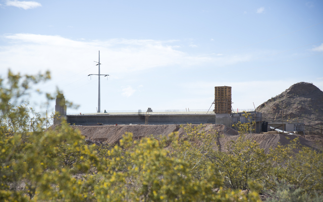 Construction on Interstate 11 between Henderson and Boulder City continues on Tuesday, March 29, 2016. Daniel Clark/Las Vegas Review-Journal Follow @DanJClarkPhoto