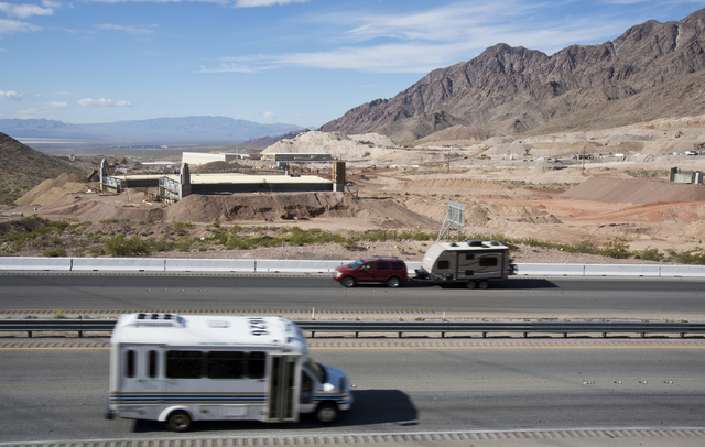 Construction on Interstate 11 between Henderson and Boulder City continues on Tuesday, March 29, 2016. Daniel Clark/Las Vegas Review-Journal Follow @DanJClarkPhoto
