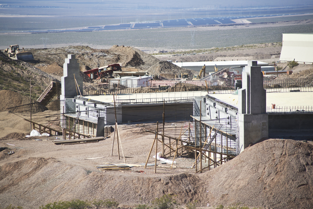 Construction on Interstate 11 between Henderson and Boulder City continues on Tuesday, March 29, 2016. Daniel Clark/Las Vegas Review-Journal Follow @DanJClarkPhoto
