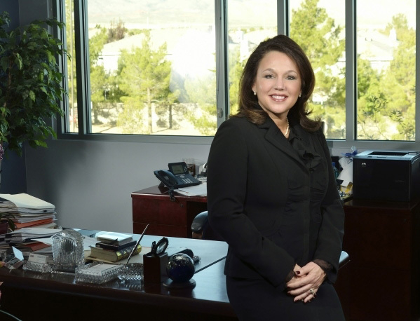 Karla Perez, vice president at Universal Health Services and regional vice president of The Valley Health System, is shown in her office at 10105 Banburry Cross Drive in Las Vegas on Nov. 25, 2015 ...