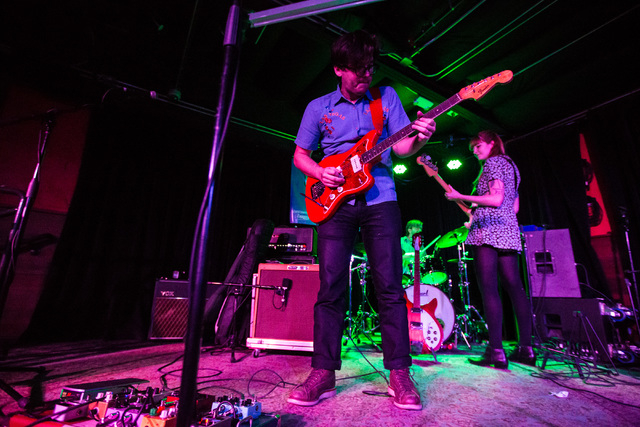 La Sera perform at the Bunkhouse Saloon during the first night of the Neon Reverb music festival in downtown in Las Vegas on Thursday, March 10, 2016. The festival runs through Sunday, with dozens ...